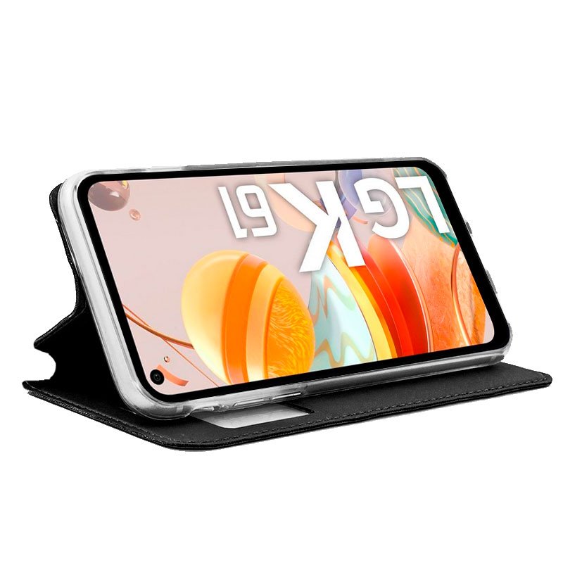 Funda COOL Flip Cover para LG K61 Liso Negro - Image 2