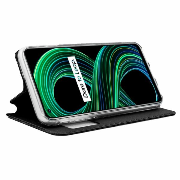 Funda COOL Flip Cover para Realme 8 5G / Narzo 30 5G Liso Negro - Image 2