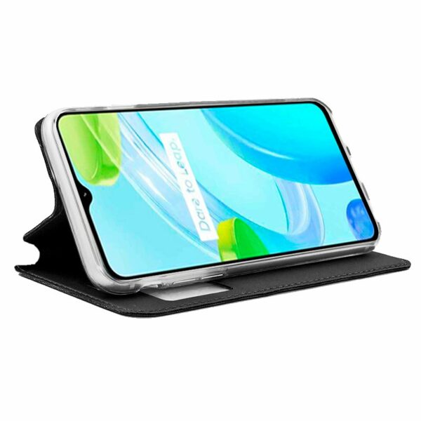 Funda COOL Flip Cover para Realme C30 / Narzo 50i Prime Liso Negro - Image 2