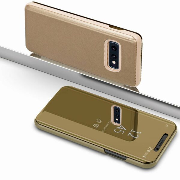 Funda COOL Flip Cover para Samsung G970 Galaxy S10e Clear View Dorado - Image 3