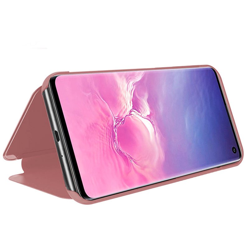 Funda COOL Flip Cover para Samsung G973 Galaxy S10 Clear View Rosa - Image 2
