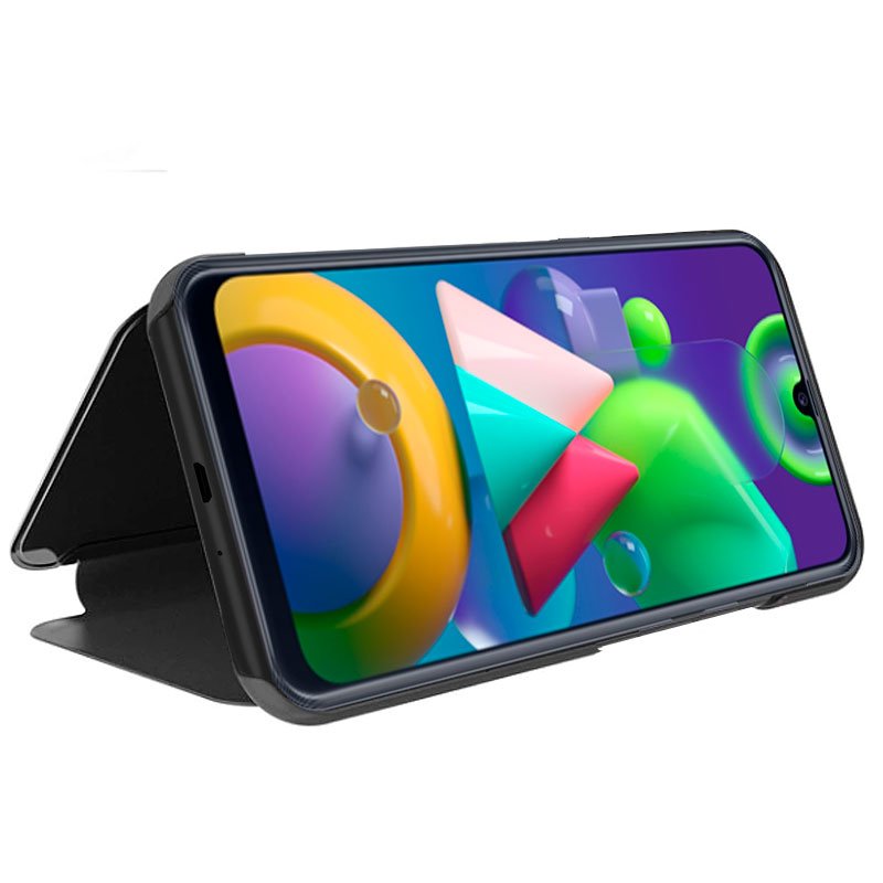 Funda COOL Flip Cover para Samsung M215 Galaxy M21 / M31 Clear View Negro - Image 2