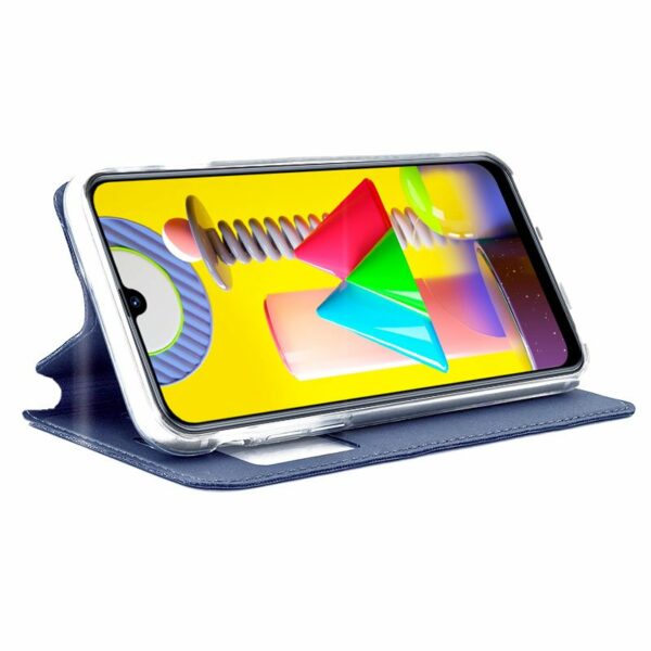 Funda COOL Flip Cover para Samsung M315 Galaxy M31 Liso Azul - Image 2