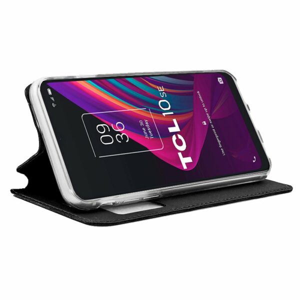 Funda COOL Flip Cover para TCL 10 SE Liso Negro - Image 2