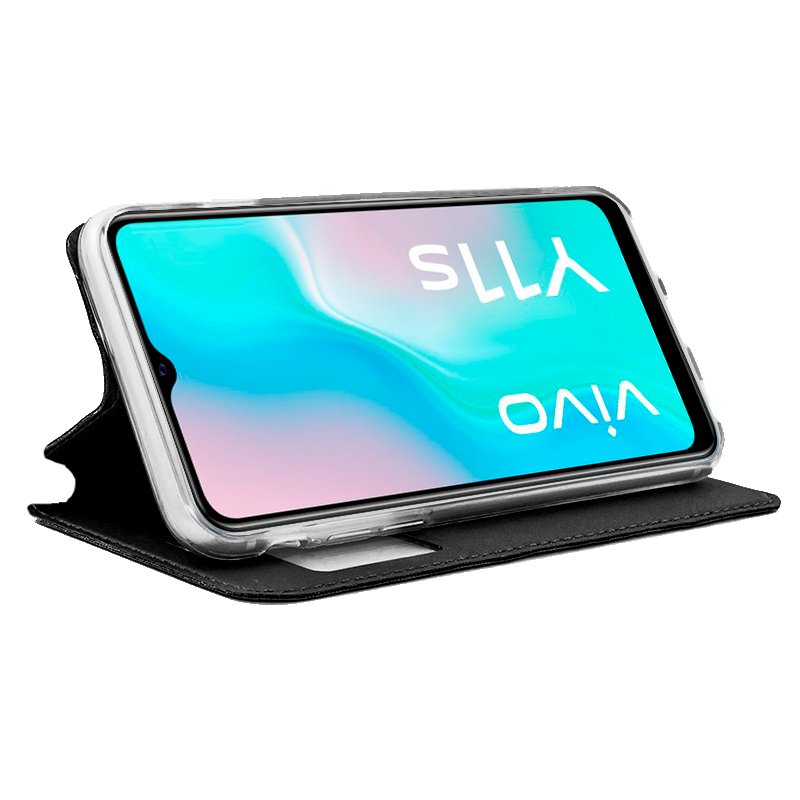 Funda COOL Flip Cover para Vivo Y11s / Y20s Liso Negro - Image 2