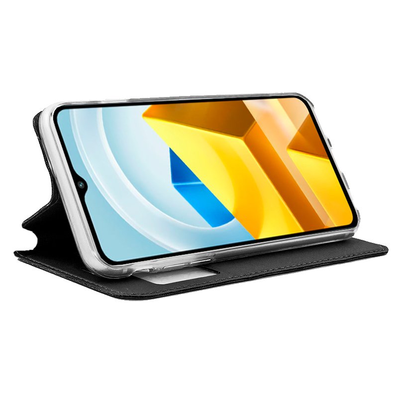 Funda COOL Flip Cover para Xiaomi Poco M5 Liso Negro - Image 2