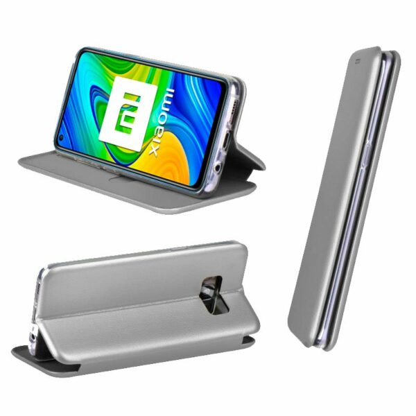 Funda COOL Flip Cover para Xiaomi Redmi Note 9 Elegance Plata - Image 2