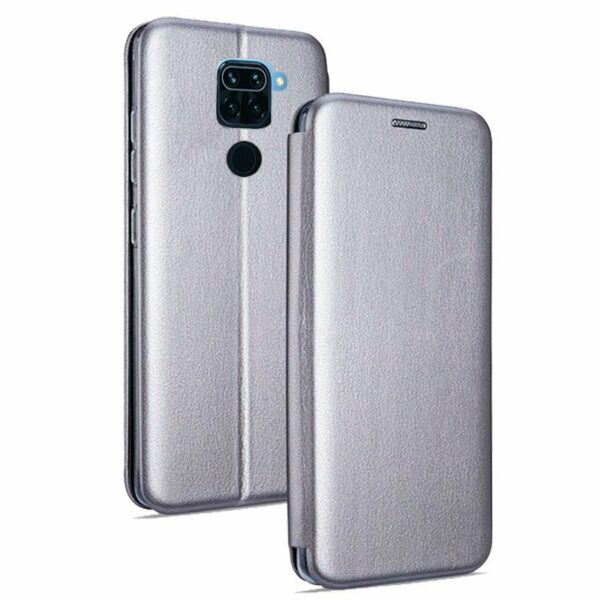 Funda COOL Flip Cover para Xiaomi Redmi Note 9 Elegance Plata