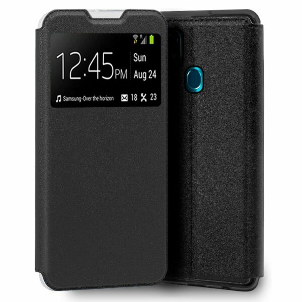 Funda COOL Flip Cover para ZTE Blade 10 Smart Liso Negro