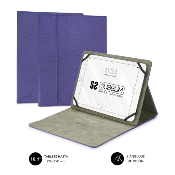 FUNDA TABLET SUBBLIM CLEVER STAND TABLET CASE 10,1" PURPLE