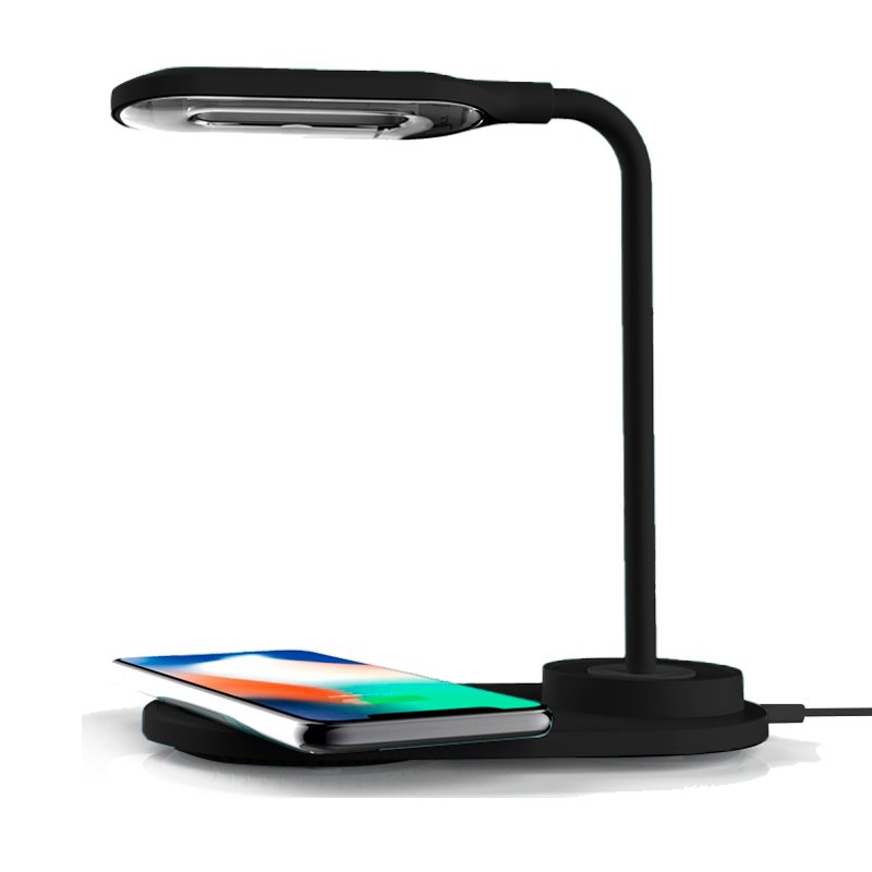 Lámpara LED + Base Carga Inalámbrica Qi COOL Negro - Image 4