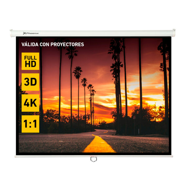 Pantalla de proyección manual 112pulgadas