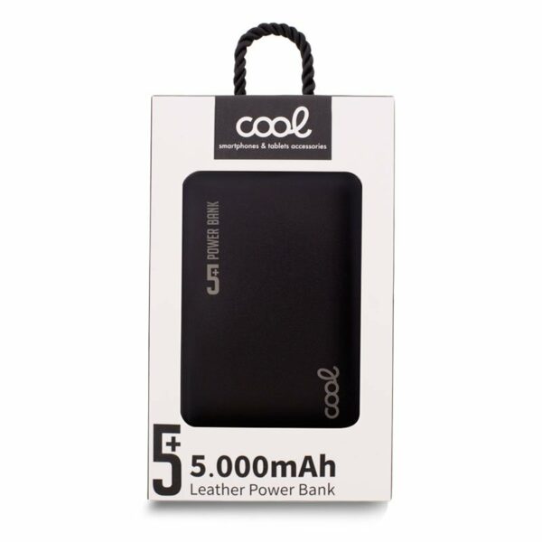 Bateria Externa Power Bank 5000 mAh COOL Leather Negro - Image 2