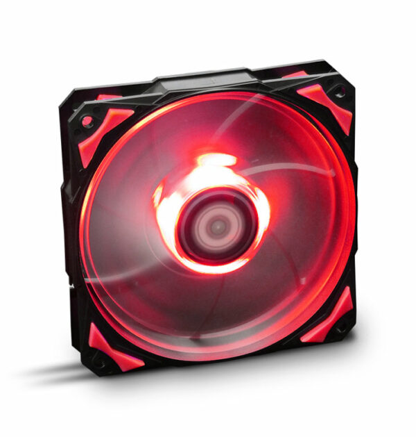 Ventilador caja nox h - fan led 120mm negro led rojo