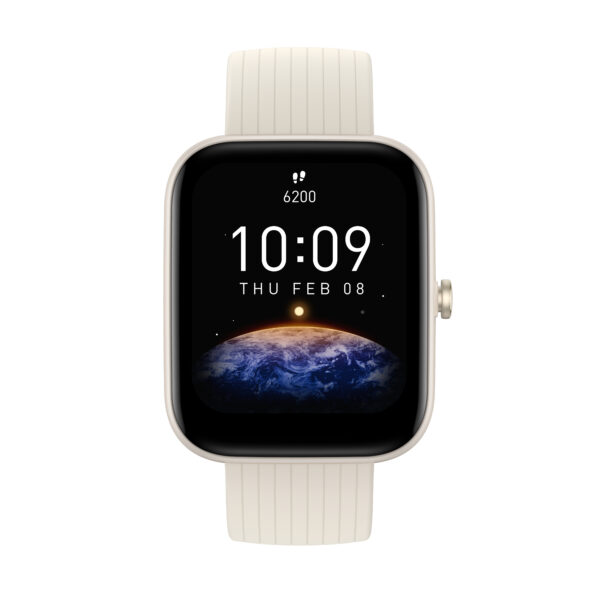 Pulsera reloj deportiva amazfit bip 3 pro cream 1.69pulgadas -  smartwatch