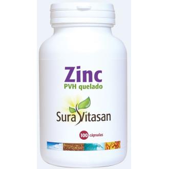 ZINC PVH QUELADO 25mg. 100comp.