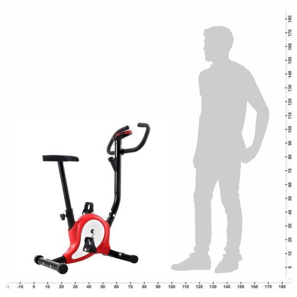 Bicicleta estática com resistência por cinta vermelho - Image 11