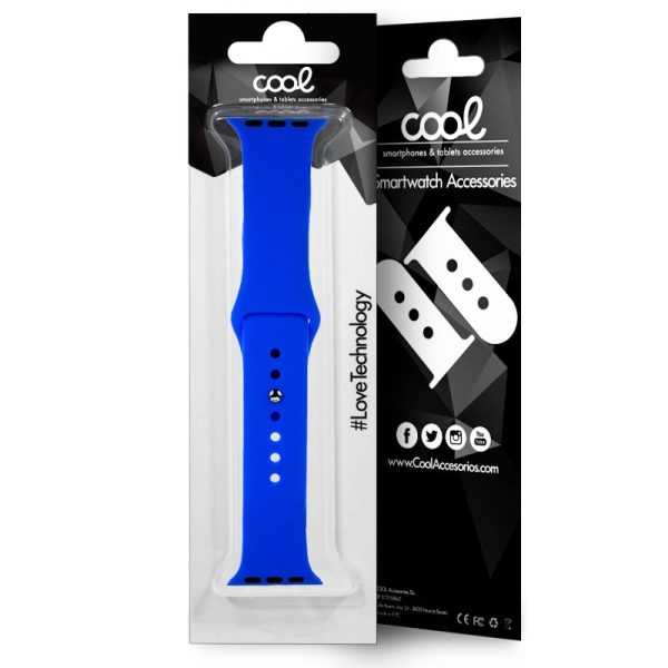 Correa COOL para Apple Watch Series 1 / 2 / 3 / 4 / 5 / 6 / 7 / 8 / SE (38 / 40 / 41 mm) Goma Azul - Image 2