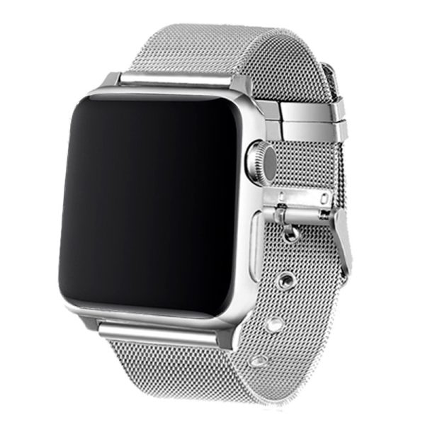 Correa COOL para Apple Watch Series 1 / 2 / 3 / 4 / 5 / 6 / 7 / 8 / SE (38 / 40 / 41 mm) Metal Plata