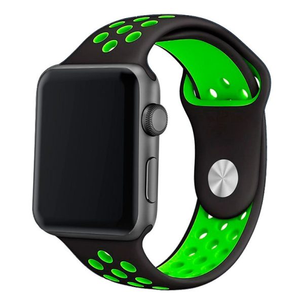 Correa COOL para Apple Watch Series 1 / 2 / 3 / 4 / 5 / 6 / 7 / 8 / SE (38 / 40 / 41 mm) Sport Negro