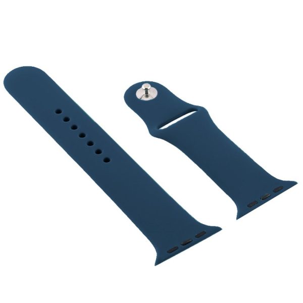 Correa COOL para Apple Watch Series 1 / 2 / 3 / 4 / 5 / 6 / 7 / 8 / SE (42 / 44 / 45 mm) Goma Azul - Image 3