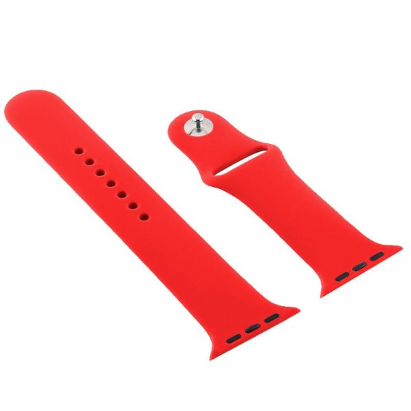 Correa COOL para Apple Watch Series 1 / 2 / 3 / 4 / 5 / 6 / 7 / 8 / SE (42 / 44 / 45 mm) Goma Rojo - Image 3