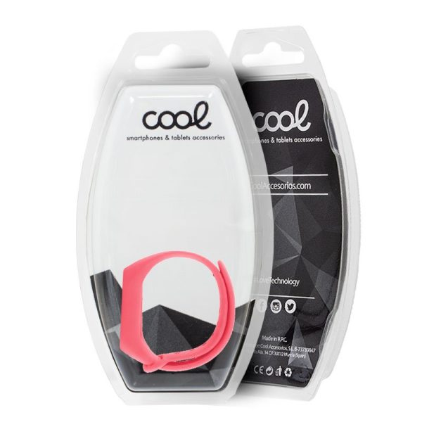 Correa COOL para Xiaomi Mi Band 5 / 6 / 7 / Amazfit Band 5 Liso Rosa - Image 2