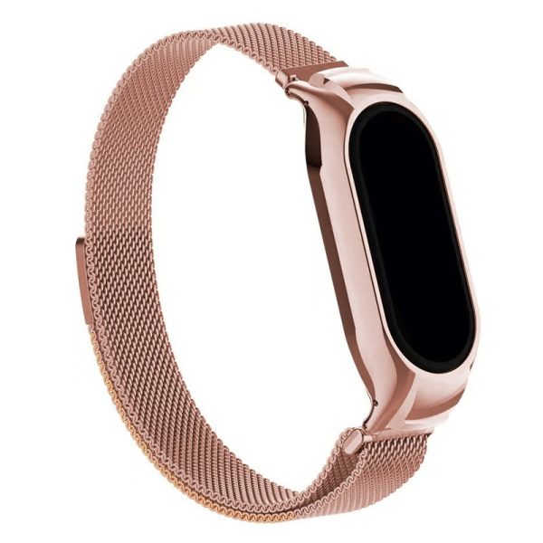 Correa COOL para Xiaomi Mi Band 5 / 6 / 7 / Amazfit Band 5 Metal Rose Gold - Image 2