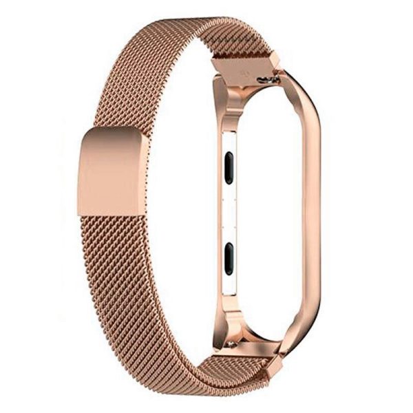 Correa COOL para Xiaomi Mi Band 5 / 6 / 7 / Amazfit Band 5 Metal Rose Gold - Image 3