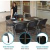 MESA RECTANGULAR PLEGABLE NEGRA LIFETIME 182X76X73,5 CM - Image 5