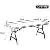 MESA RECTANGULAR PLEGABLE NEGRA LIFETIME 182X76X73,5 CM - Image 6