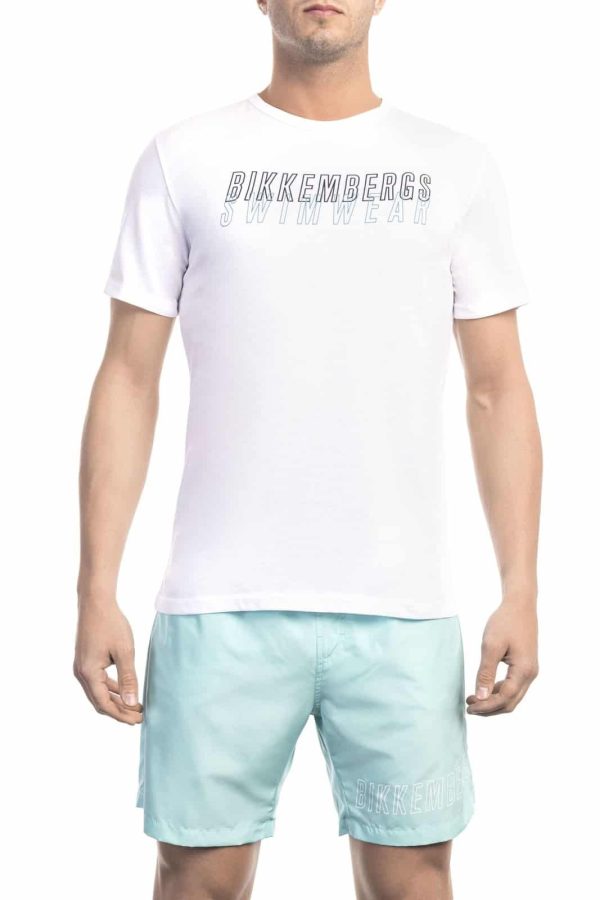 Bikkembergs Beachwear Camiseta BKK1MTS01_WHITE