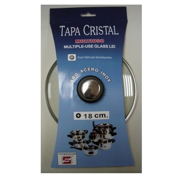 TAPA CRIS.ERSA 19002 C/VAL.ARO INOX 18CM 19002