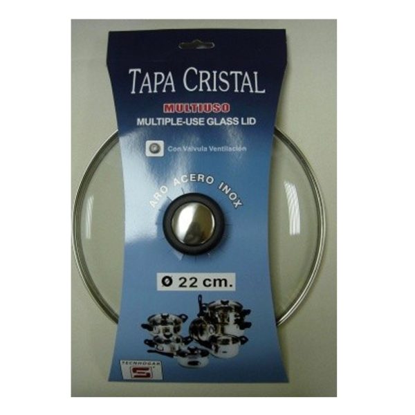 TAPA CRIS.ERSA 19004 C/VAL.ARO INOX 22CM 19004