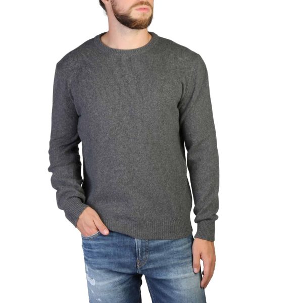 100% Cashmere Sweater C-NECK-M_820-GREY