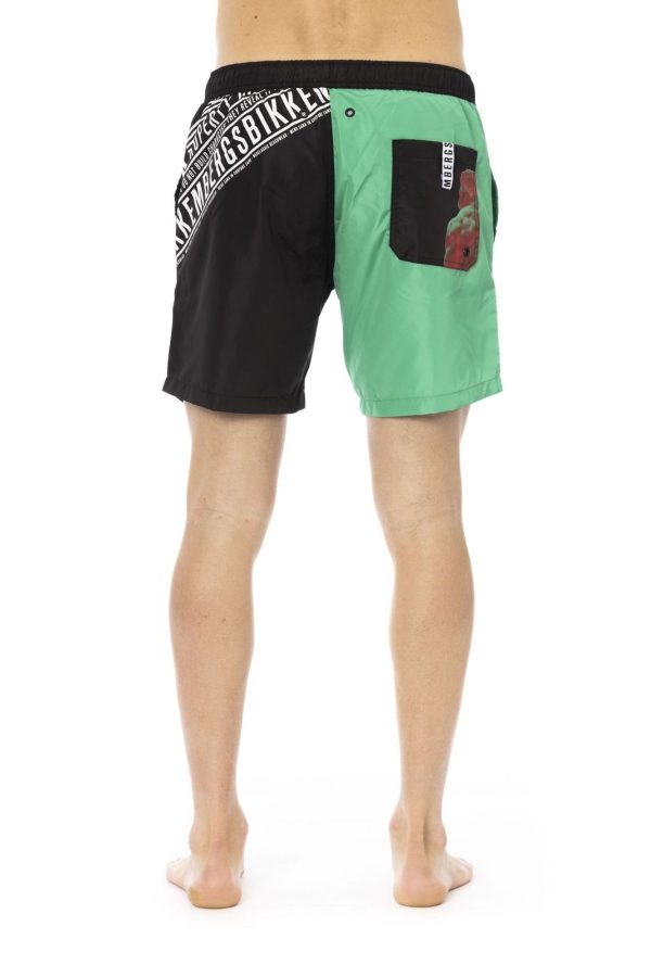 Bikkembergs Beachwear Roupa de banho BKK1MBM09_GREEN&BLACK - Image 3