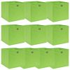 Caixas de arrumação 10 pcs 32x32x32 cm tecido verde