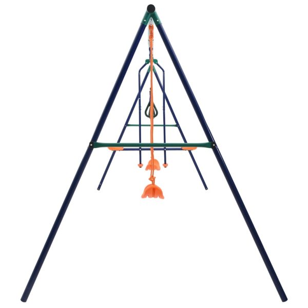 Conjunto de baloiços com argolas de ginástica e 4 assentos aço - Image 3