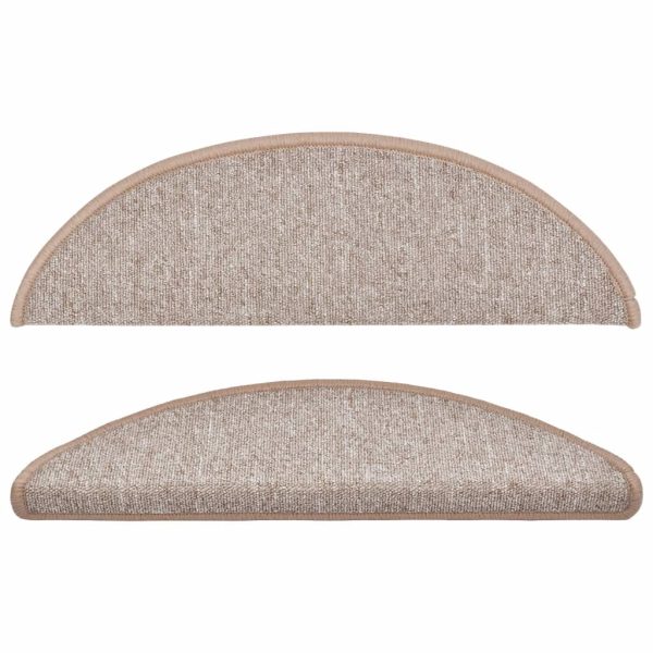 Tapetes de escadas 10 pcs 56x17x3 cm castanho-claro - Image 3