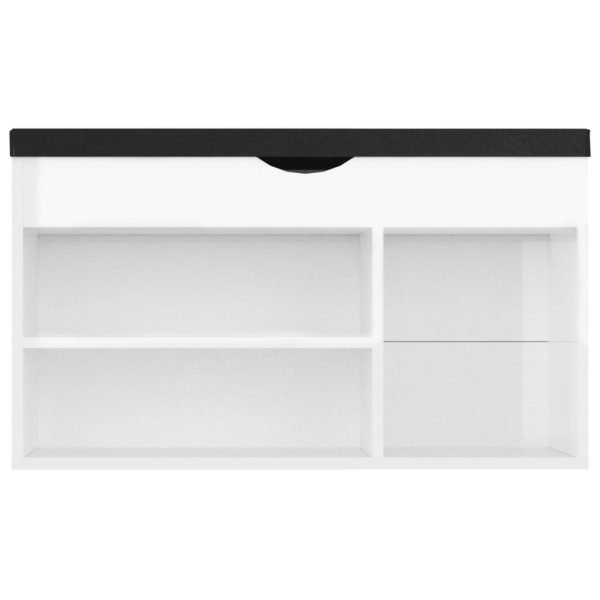 Banco sapateira + almofadão deriv. madeira 80x30x47 cm - Image 4