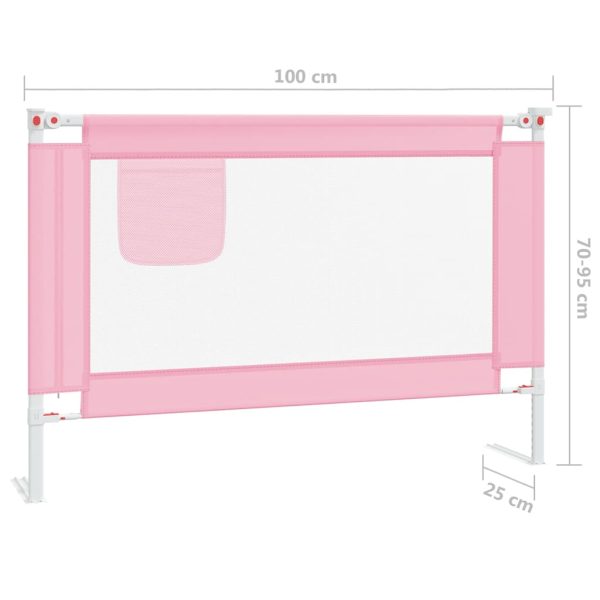 Barra de segurança p/ cama infantil tecido 100x25 cm rosa - Image 7