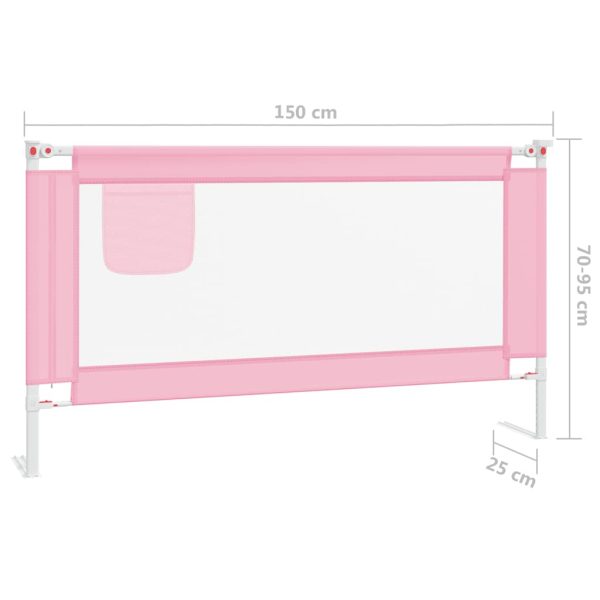 Barra de segurança p/ cama infantil tecido 150x25 cm rosa - Image 7