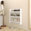 Sapateira de parede 80x18x90 cm derivados de madeira branco