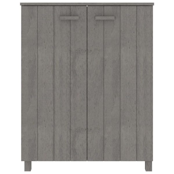 Sapateira HAMAR 85x40x108 cm pinho maciço cinza-claro - Image 2