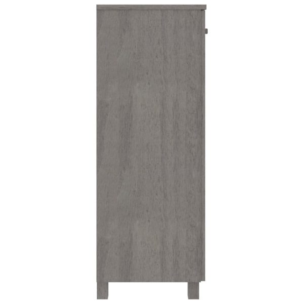 Sapateira HAMAR 85x40x108 cm pinho maciço cinza-claro - Image 3