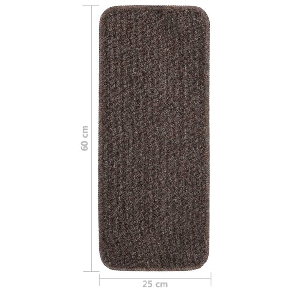 Tapetes antiderrapantes retang. escadas 15pcs 60x25 cm castanho - Image 6