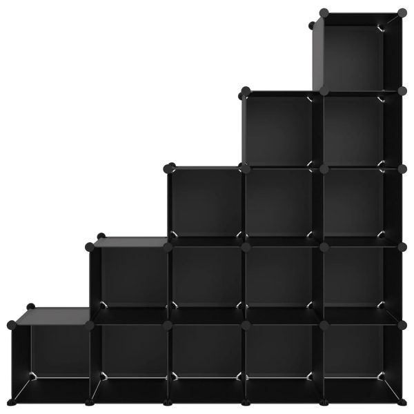 Organizador de arrumação com 15 cubos PP preto - Image 2