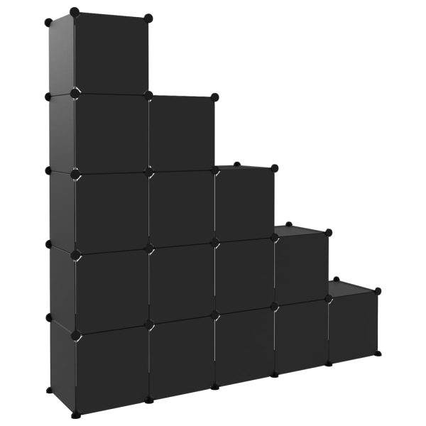 Organizador de arrumação com 15 cubos PP preto - Image 4