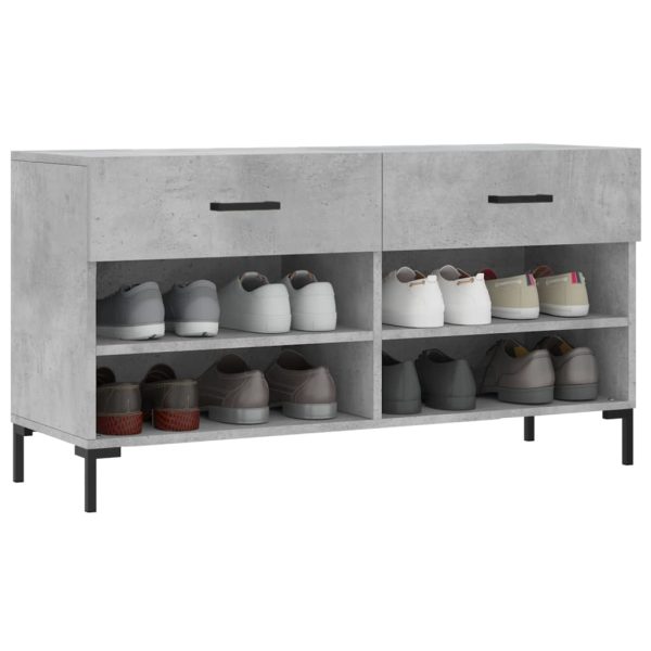 Banco sapateira 102x35x55 cm derivados madeira cinzento cimento - Image 2