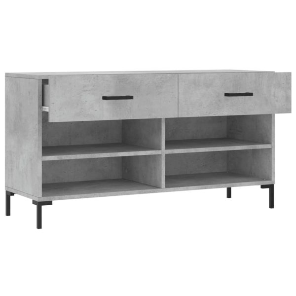 Banco sapateira 102x35x55 cm derivados madeira cinzento cimento - Image 4